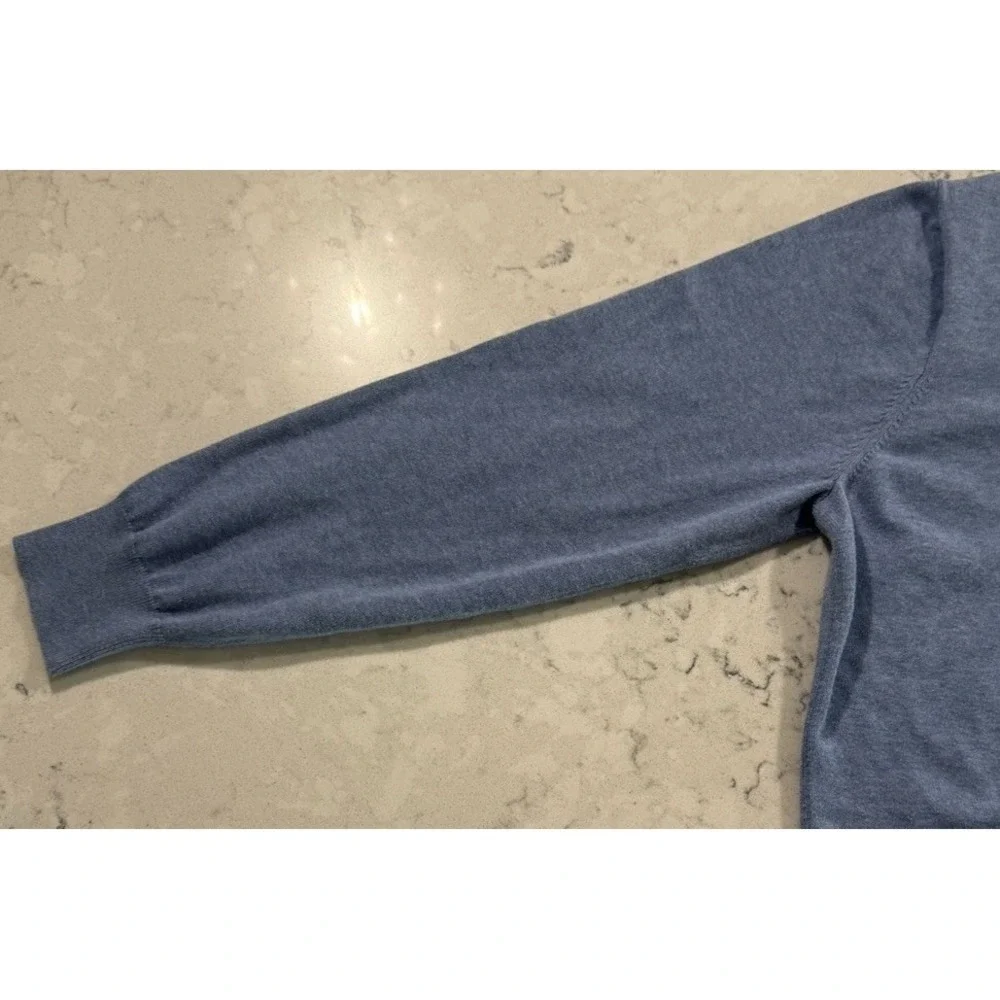 J.Crew Mens XL Heather Blue 100% Cotton Crewneck Pullover Sweater Preppy Casual